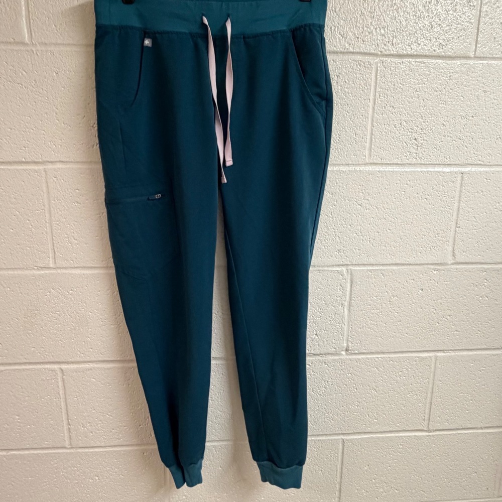 Figs Womens Zamora Jogger Scrub Pants Small Teal FIONx Technical Collection